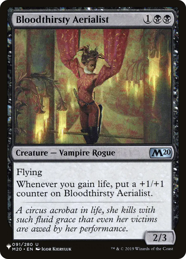 Bloodthirsty Aerialist [The List] 1