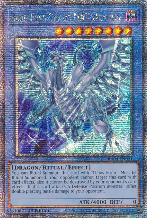 Blue-Eyes Chaos Max Dragon (New Art) [Ra04-En051] Quarter Century Secret Rare 1