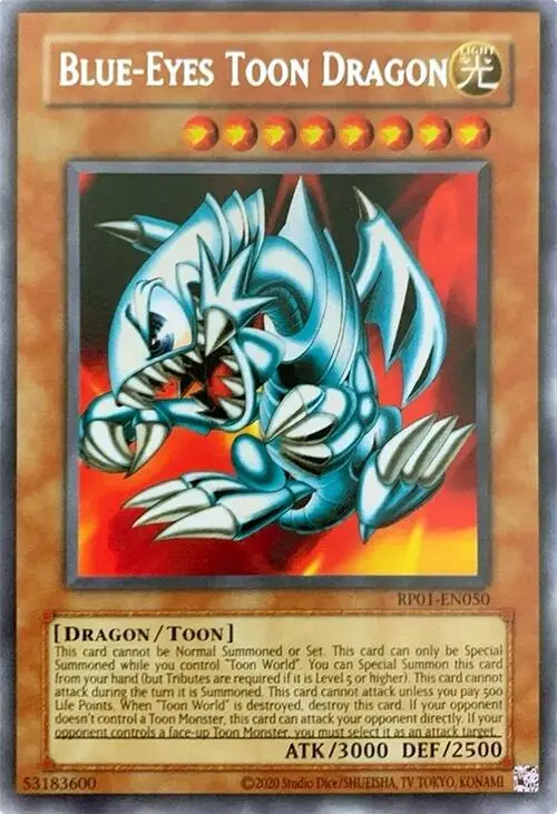 Blue-Eyes Toon Dragon [Rp01-En050] Rare 1