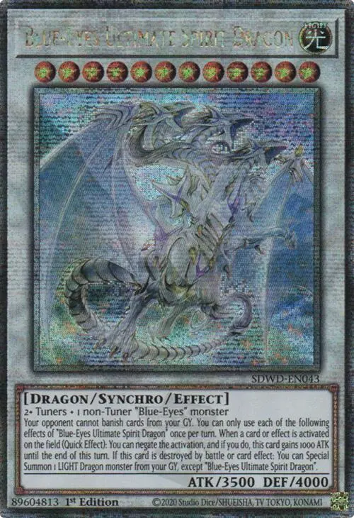 Blue-Eyes Ultimate Spirit Dragon (Quarter Century Secret Rare) [Sdwd-En043] Quarter Century Secret Rare 1