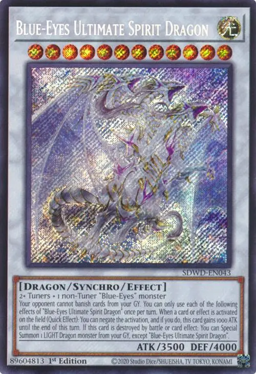 Blue-Eyes Ultimate Spirit Dragon (Secret Rare) [Sdwd-En043] Secret Rare 1