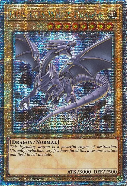 Blue-Eyes White Dragon (8Th Art) [Ra04-En108] Quarter Century Secret Rare 1