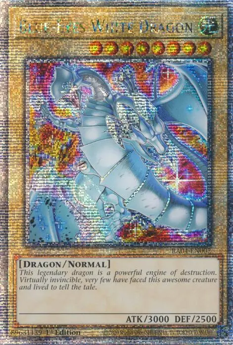 Blue-Eyes White Dragon (New Art) [Ra04-En002] Quarter Century Secret Rare 1