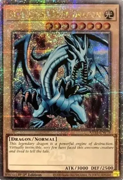 Blue-Eyes White Dragon (Quarter Century Secret Rare) [Ra03-En079] Quarter Century Secret Rare 1