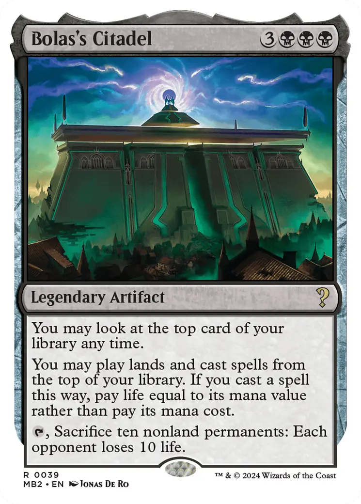 Bolas's Citadel (White Border) [Mystery Booster 2] 1