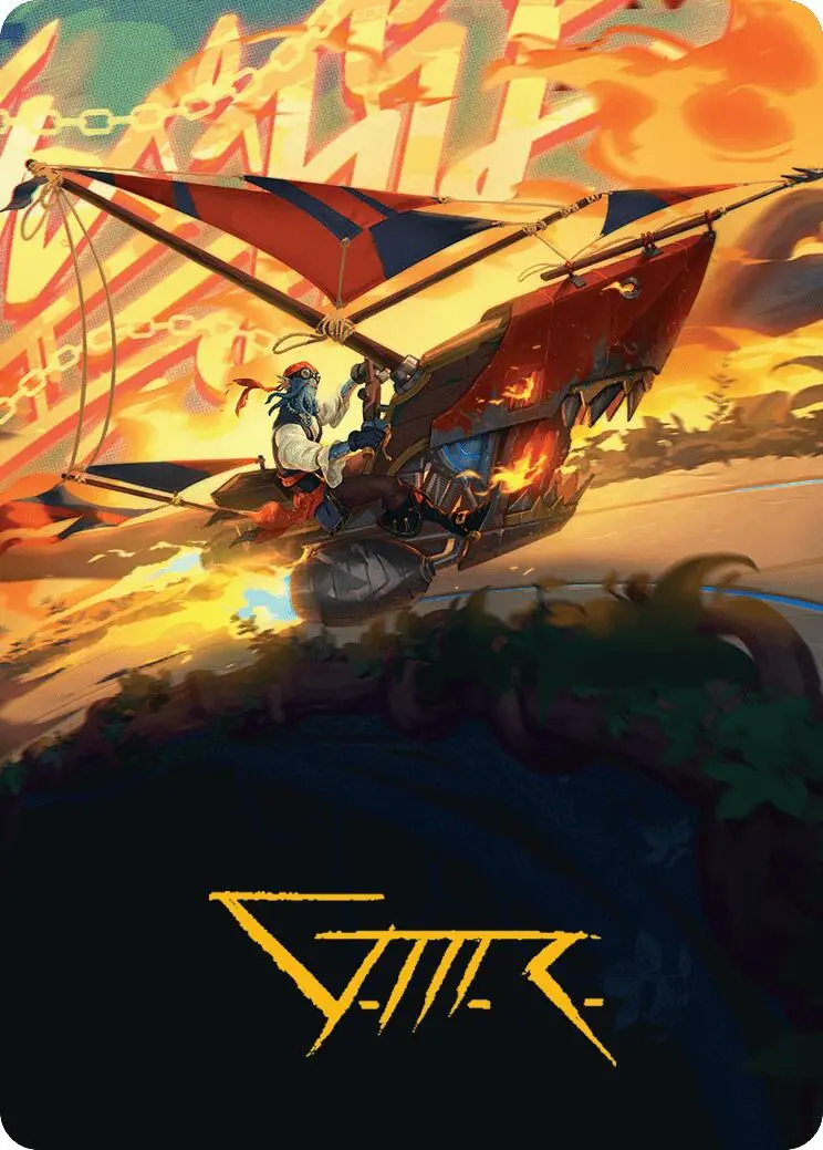 Boosted Sloop Art Card (Gold-Stamped Signature) [Aetherdrift Art Series] 1