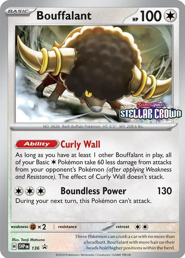 Bouffalant (Svp136) [Scarlet & Violet: Black Star Promos] 1