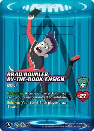 Brad Boimler, By-The-Book Ensign - Stk02 1/22 - C - Holofoil 1