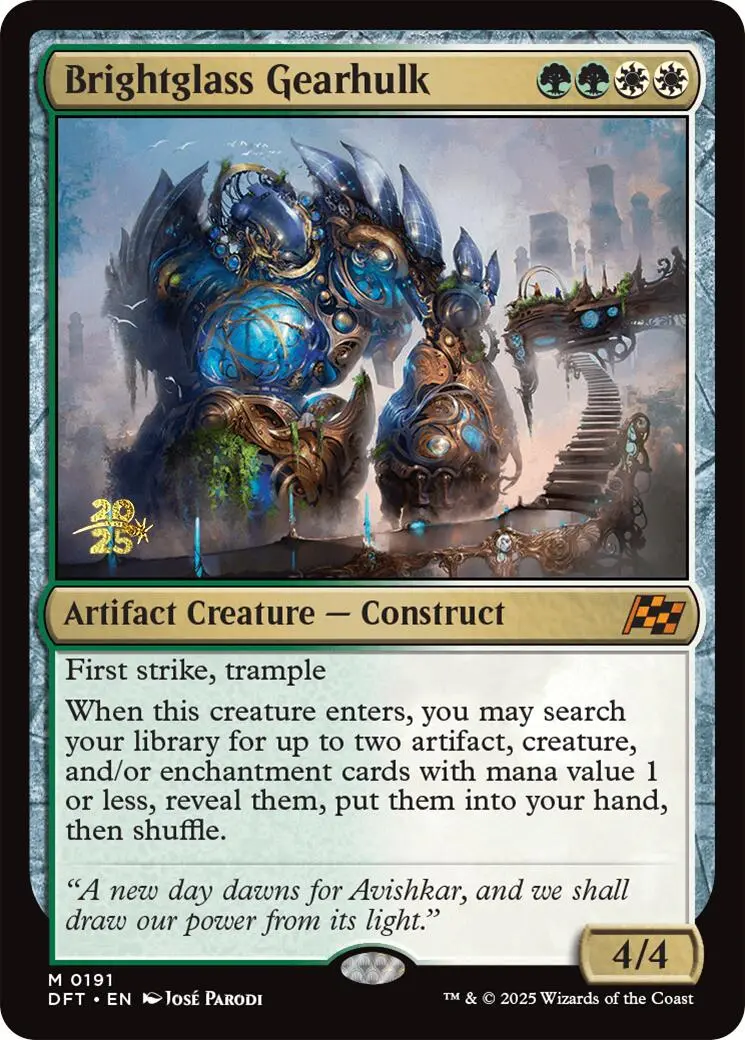Brightglass Gearhulk [Aetherdrift Prerelease Promos] 1