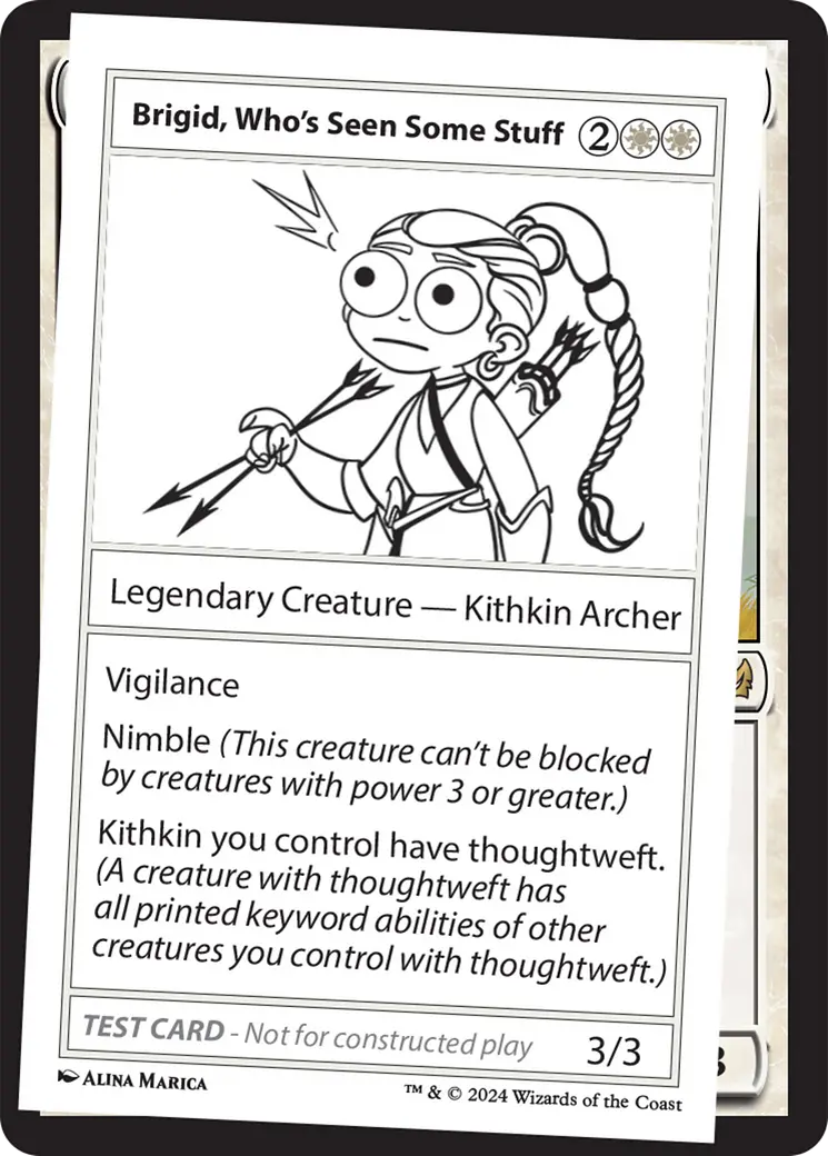 Brigid, Who's Seen Some Stuff [Mystery Booster 2 Playtest Cards] 1