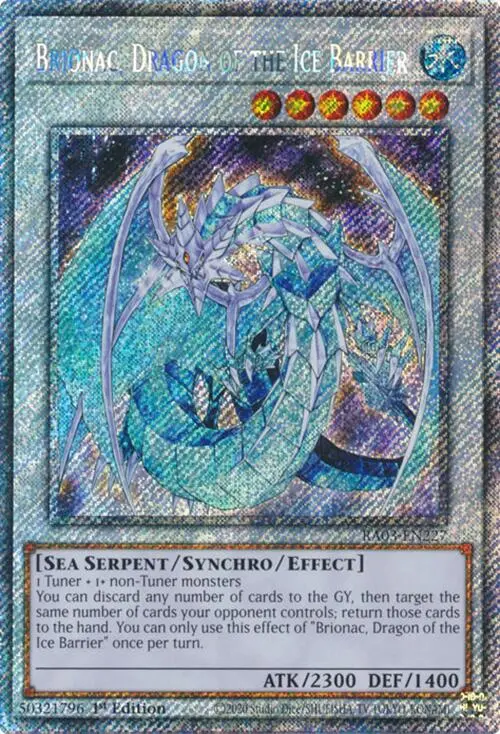 Brionac, Dragon Of The Ice Barrier (Platinum Secret Rare) [Ra03-En227] Platinum Secret Rare 1