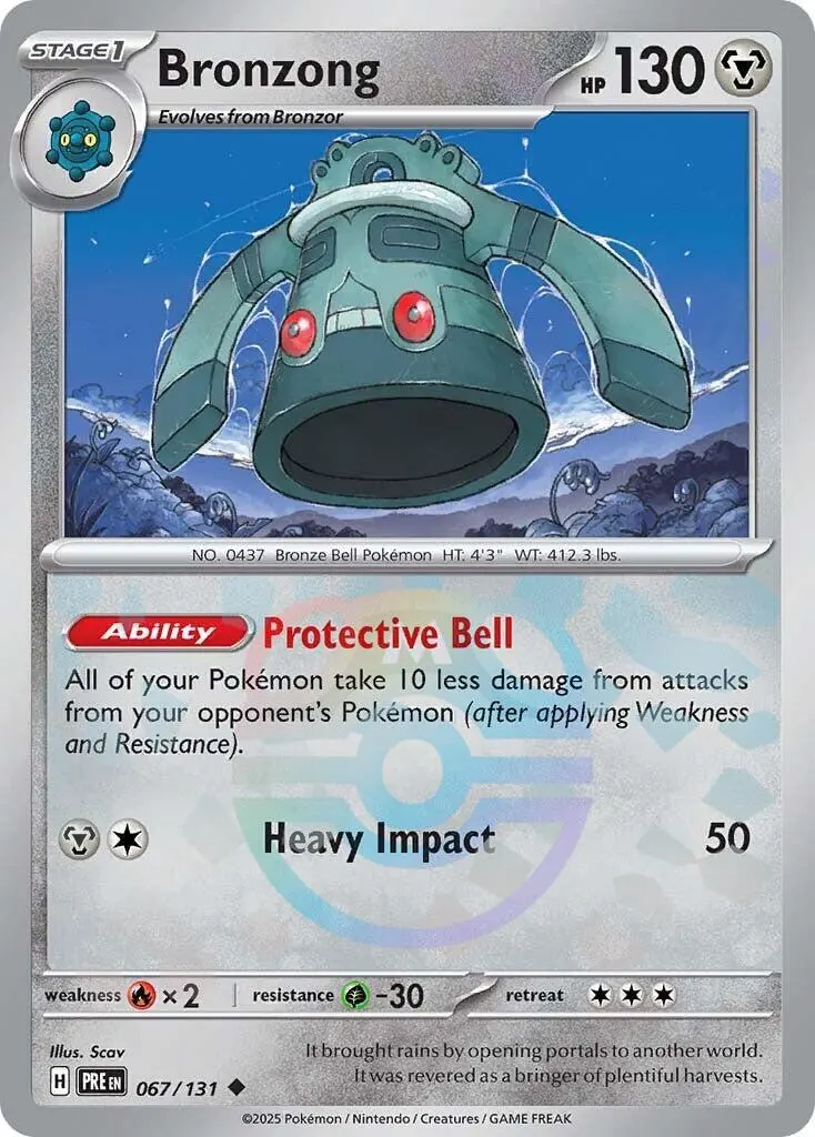 Bronzong (067/131) (Master Ball Pattern) [Scarlet & Violet: Prismatic Evolutions] 1