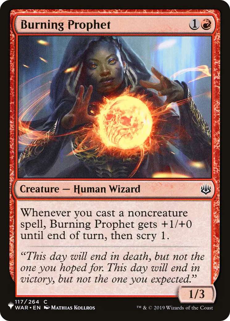 Burning Prophet [The List] 1