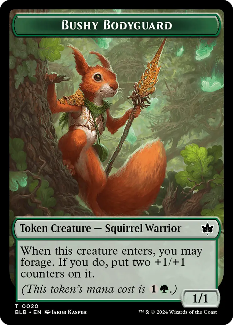 Bushy Bodyguard Token [Bloomburrow Tokens] 1