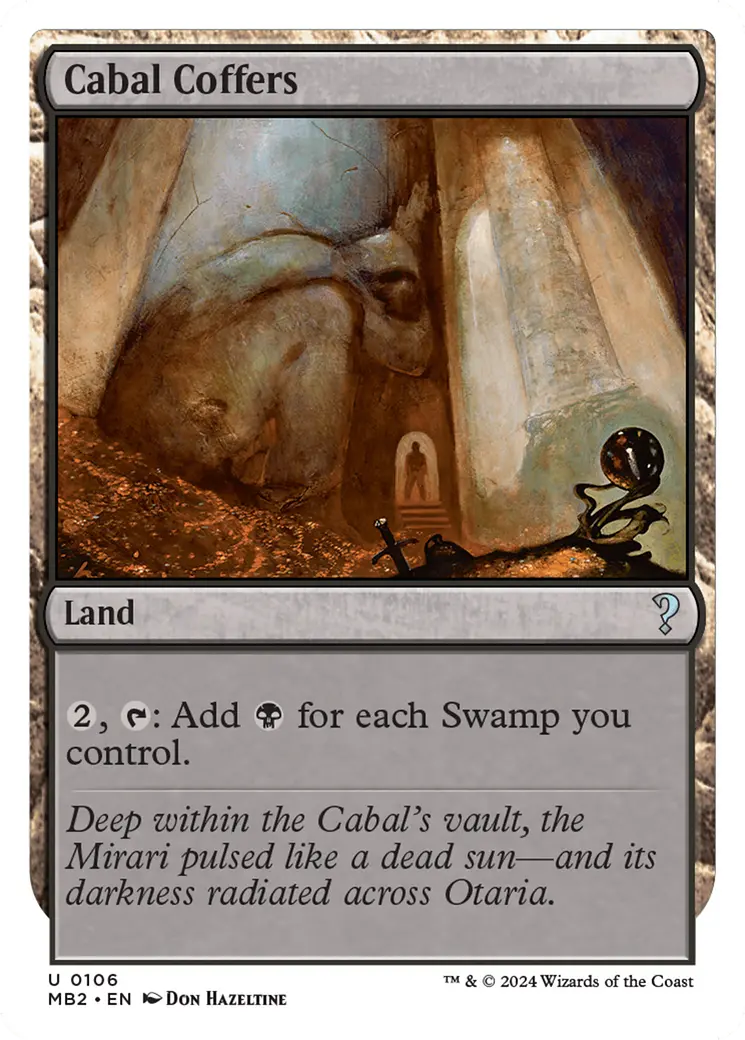 Cabal Coffers (White Border) [Mystery Booster 2] 1