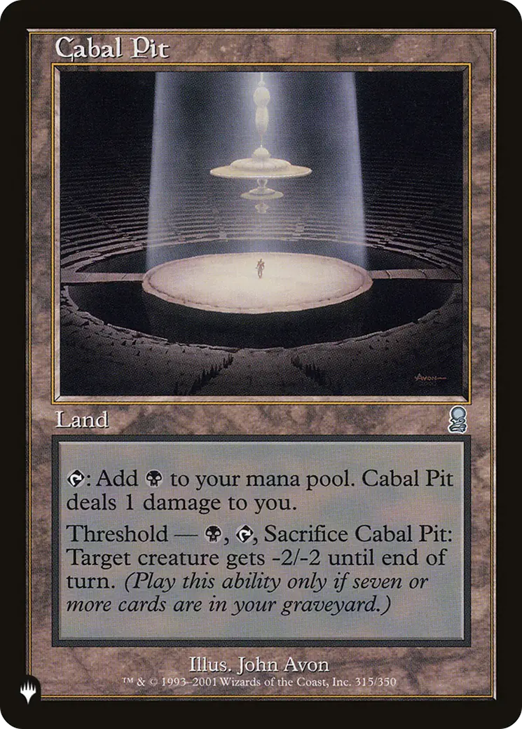 Cabal Pit [The List] 1