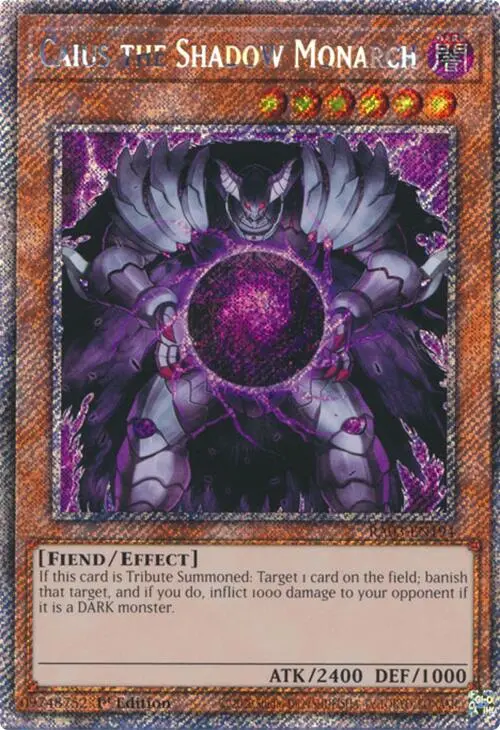 Caius The Shadow Monarch (Platinum Secret Rare) [Ra03-En194] Platinum Secret Rare 1