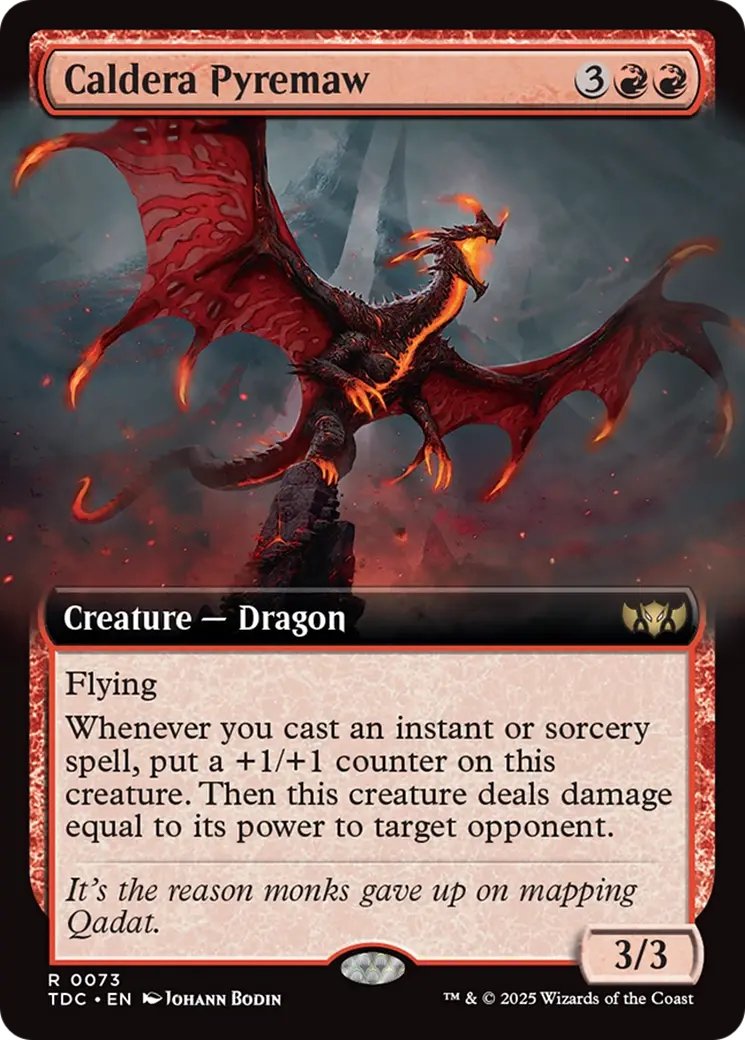 Caldera Pyremaw (Extended Art) [Tarkir: Dragonstorm Commander] 1