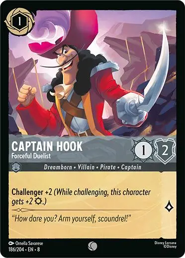 Captain Hook - Forceful Duelist (186/204) [Reign Of Jafar] 1