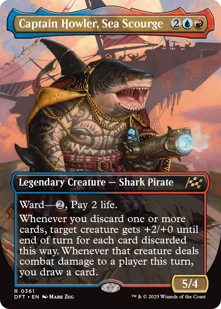 Captain Howler, Sea Scourge (Borderless) [Aetherdrift] 1