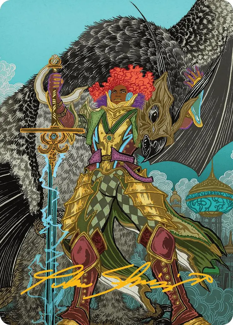 Caradora, Heart Of Alacria Art Card (3/54) (Gold-Stamped Signature) [Aetherdrift Art Series] 1