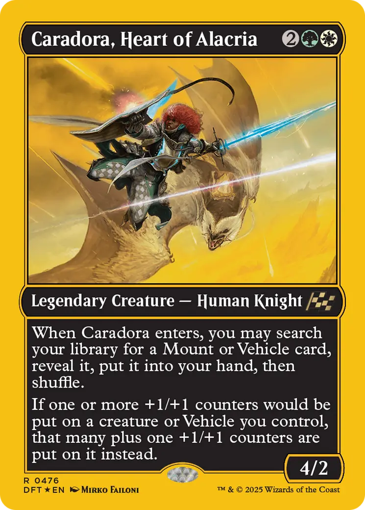 Caradora, Heart Of Alacria (First-Place Foil) [Aetherdrift] 1