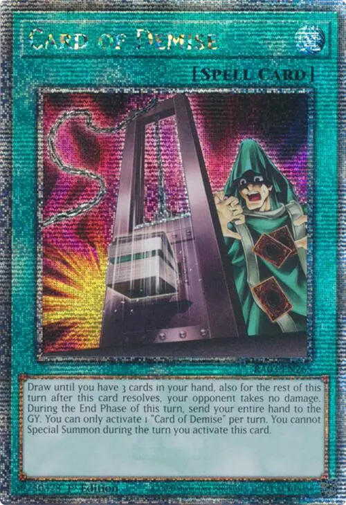 Card Of Demise (Quarter Century Secret Rare) [Ra03-En265] Quarter Century Secret Rare 1