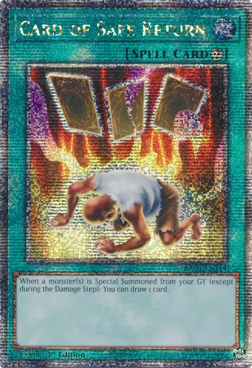 Card Of Safe Return (Quarter Century Secret Rare) [Ra03-En114] Quarter Century Secret Rare 1