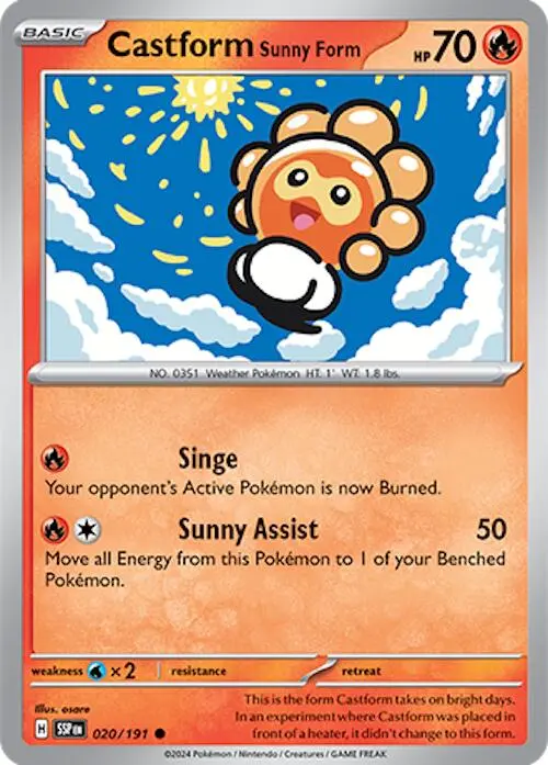 Castform Sunny Form (020/191) [Scarlet & Violet: Surging Sparks] 1