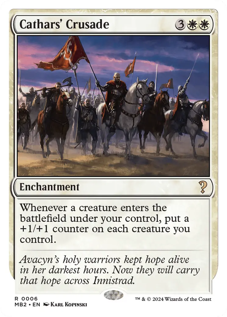Cathars' Crusade (White Border) [Mystery Booster 2] 1