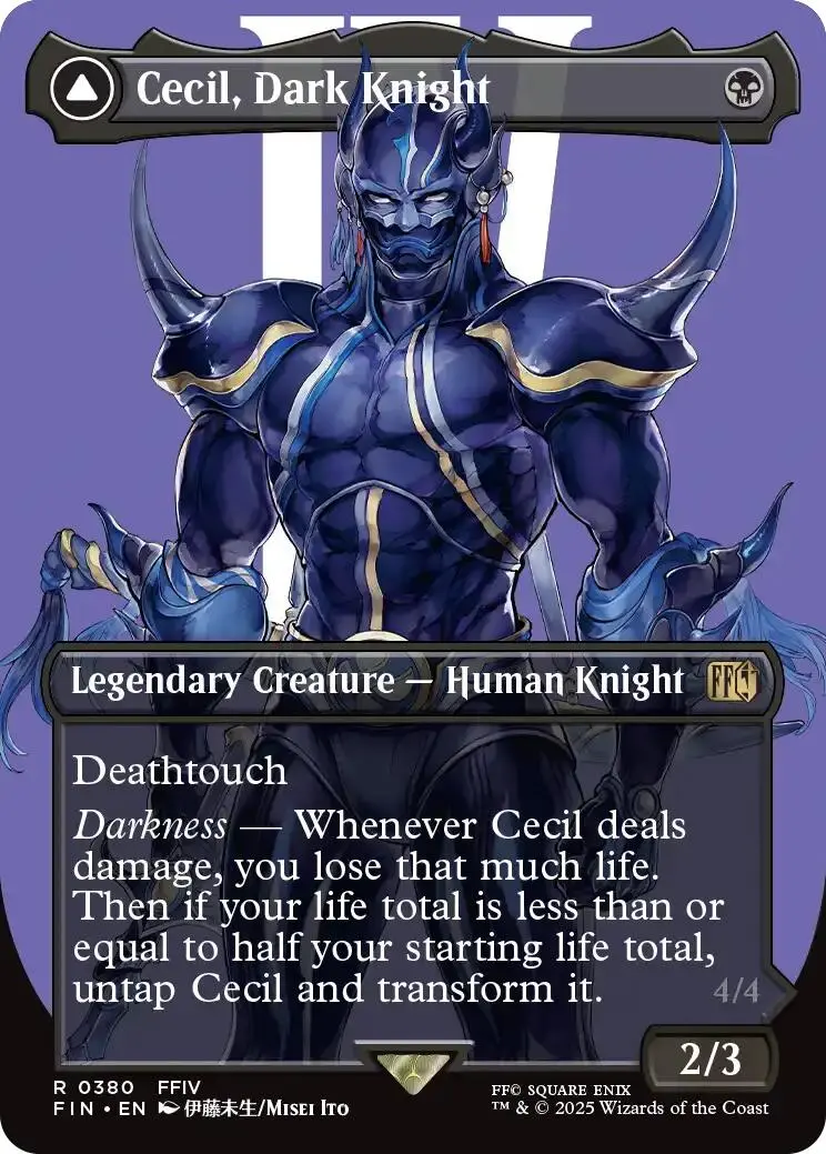 Cecil, Dark Knight // Cecil, Redeemed Paladin (Borderless) [Final Fantasy] 1