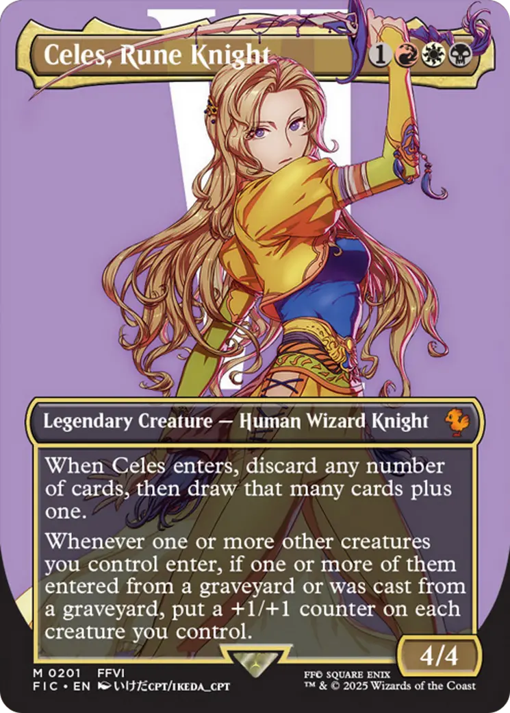 Celes, Rune Knight (Borderless) [Final Fantasy Commander] 1