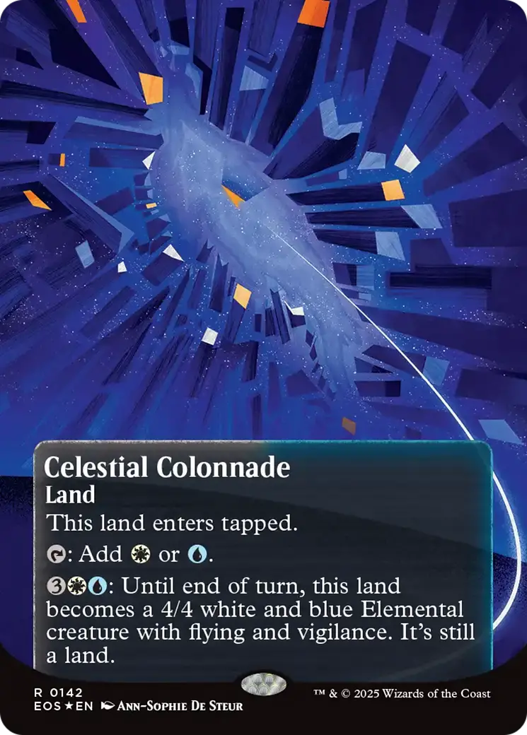 Celestial Colonnade (0142) (Borderless) (Galaxy Foil) [Edge Of Eternities: Stellar Sights] 1