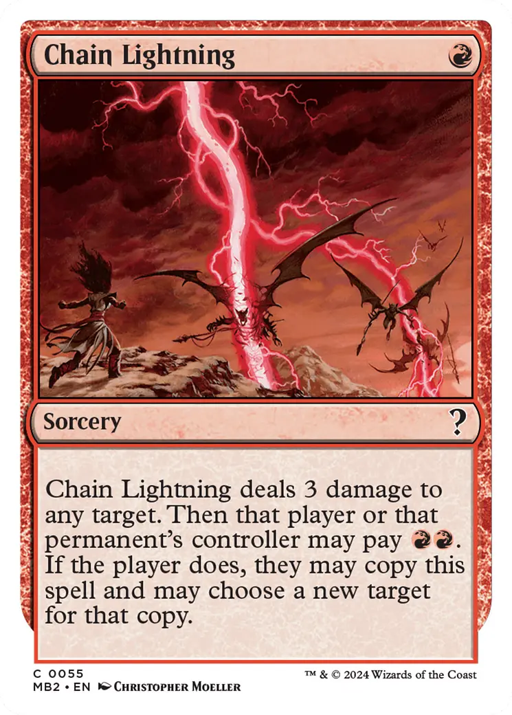 Chain Lightning (White Border) [Mystery Booster 2] 1