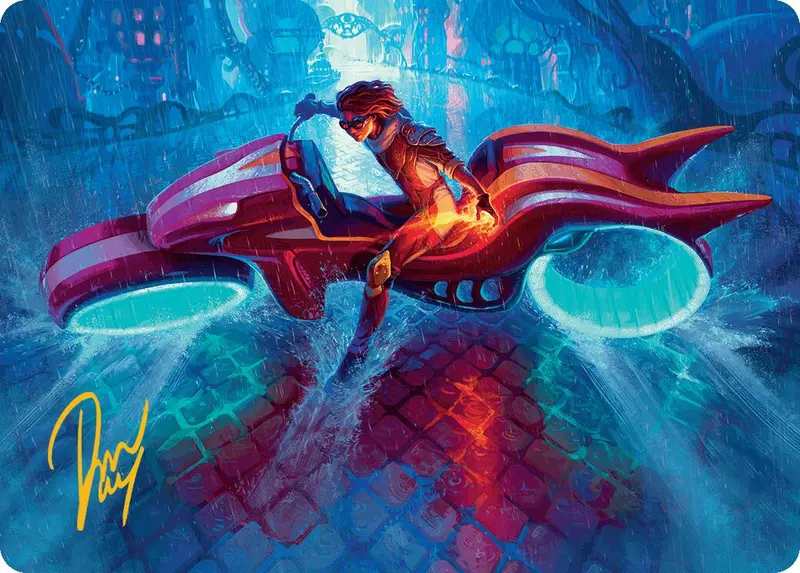 Chandra, Spark Hunter Art Card (Gold-Stamped Signature) [Aetherdrift Art Series] 1
