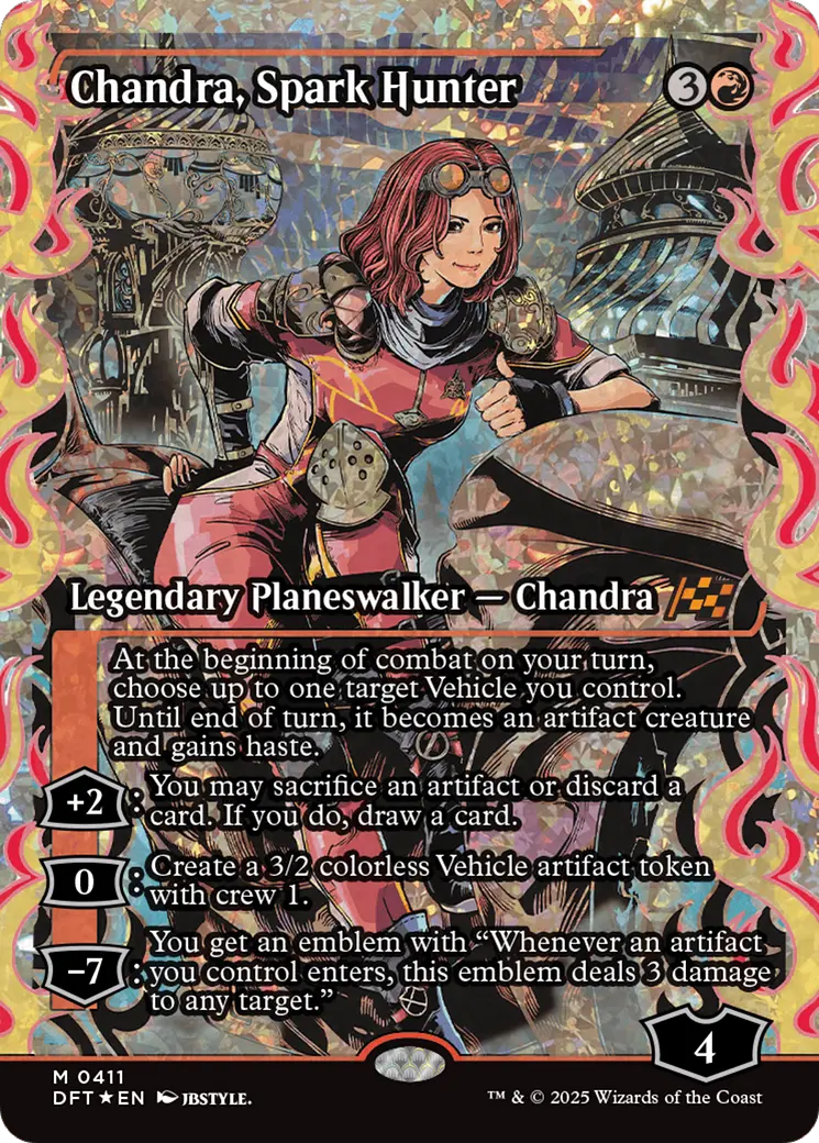 Chandra, Spark Hunter (Showcase) (Fracture Foil) [Aetherdrift] 1
