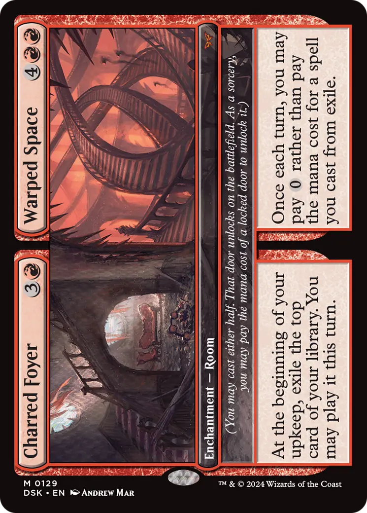 Charred Foyer // Warped Space [Duskmourn: House Of Horror] 1