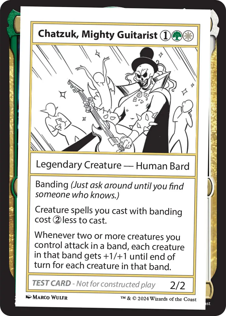 Chatzuk, Mighty Guitarist [Mystery Booster 2 Playtest Cards] 1