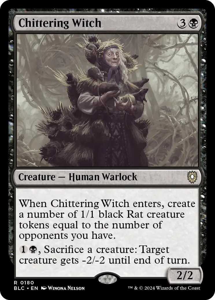 Chittering Witch [Bloomburrow Commander] 1
