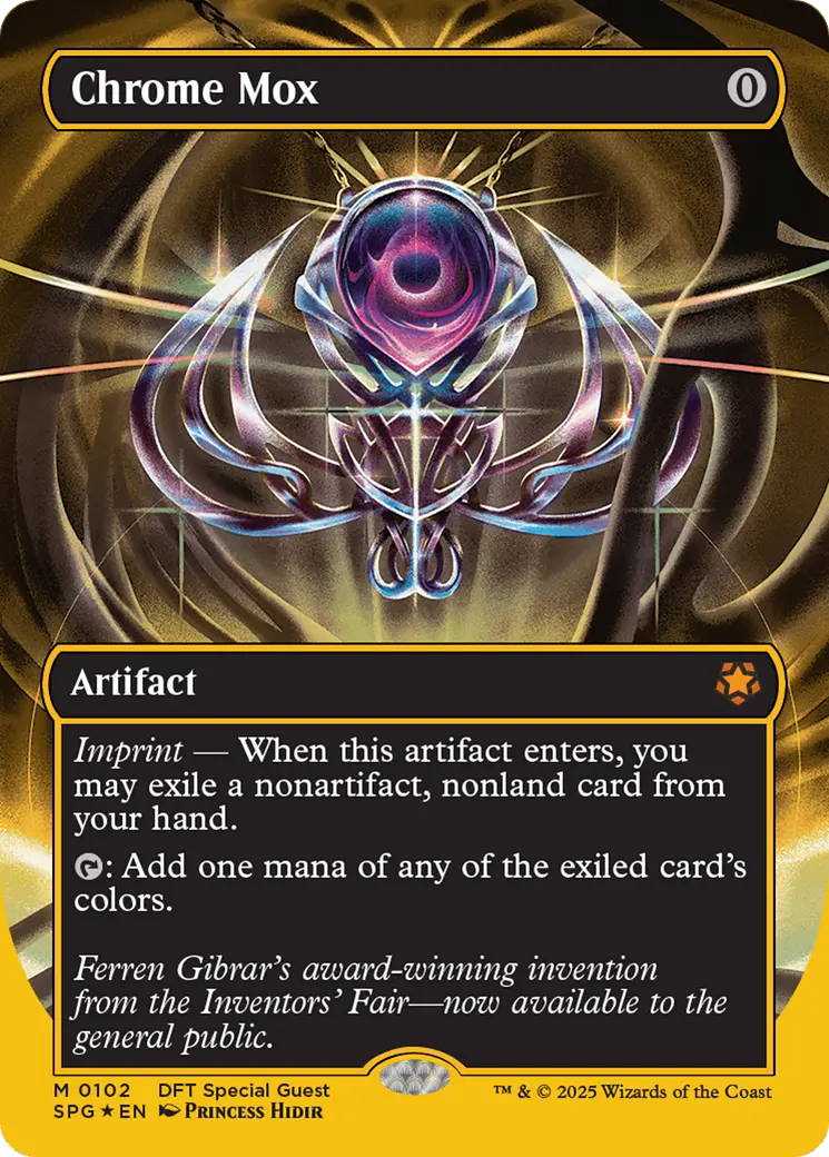 Chrome Mox (Borderless) (First-Place Foil) [Aetherdrift Special Guests] 1