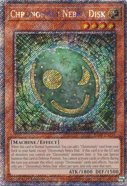 Chronomaly Nebra Disk [Ra04-En213] Platinum Secret Rare 1