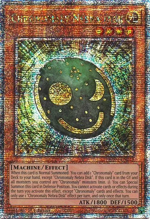 Chronomaly Nebra Disk [Ra04-En213] Quarter Century Secret Rare 1