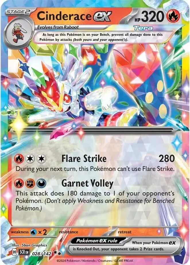 Cinderace Ex (028/142) [Scarlet & Violet: Stellar Crown] 1