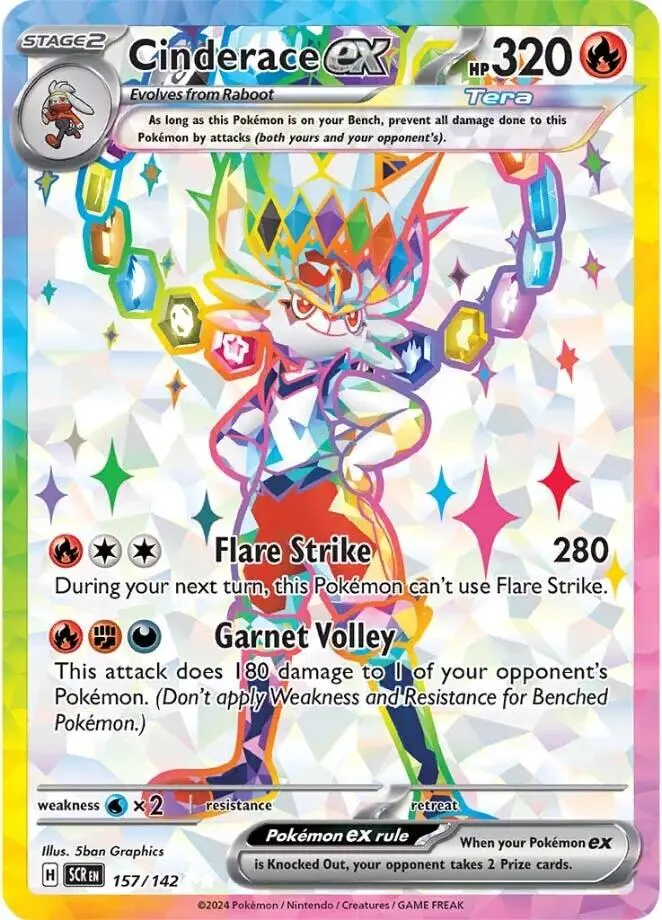 Cinderace Ex (157/142) [Scarlet & Violet: Stellar Crown] 1