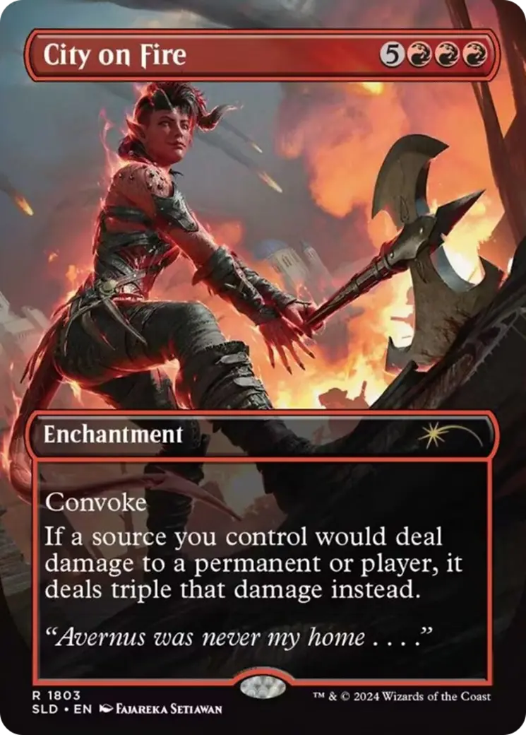 City On Fire (Rainbow Foil) [Secret Lair Drop Series] 1