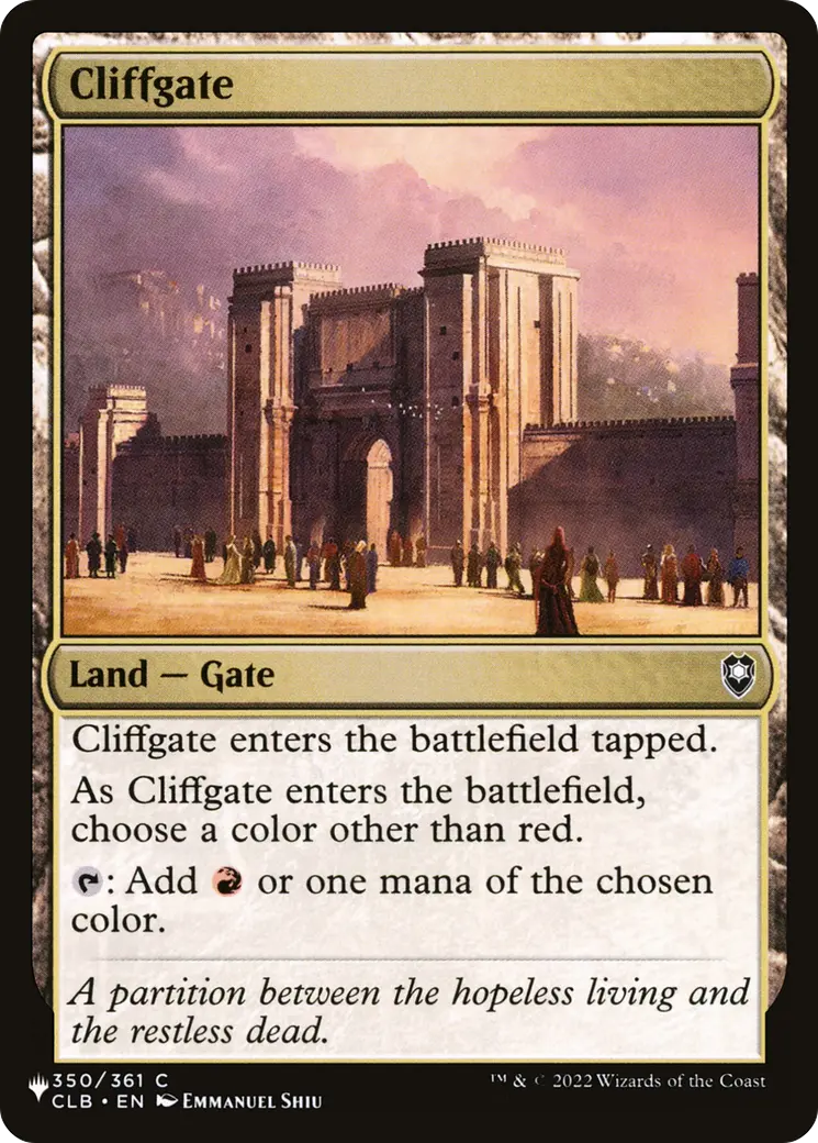 Cliffgate [The List] 1