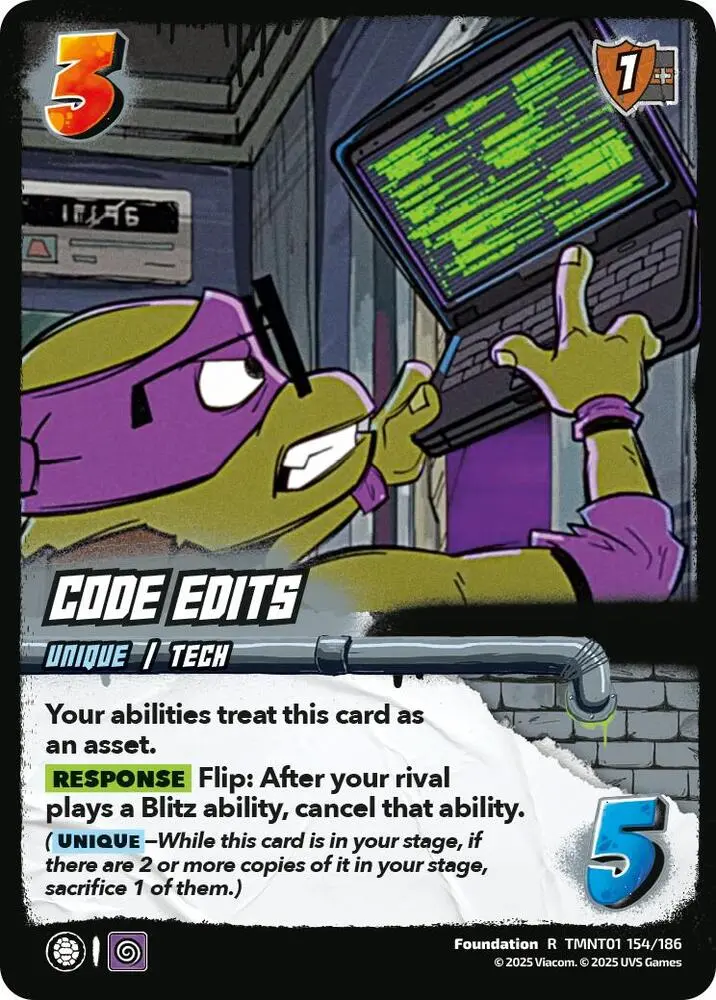 Code Edits - Teenage Mutant Ninja Turtles (Tmnt) 1