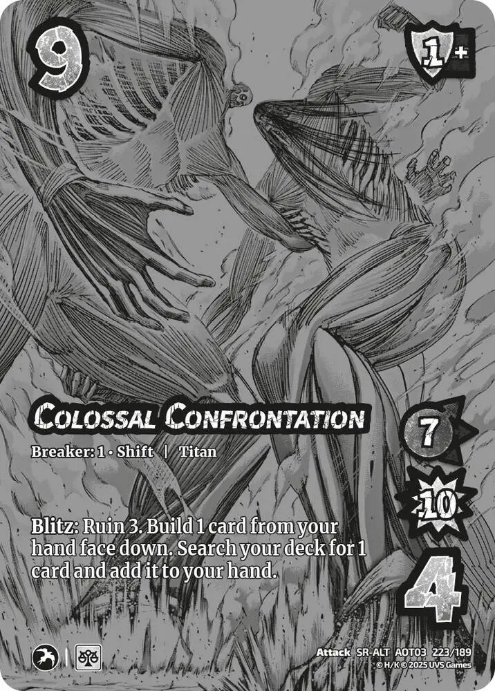 Colossal Confrontation // Seeking Relief (Alternate Art) 1