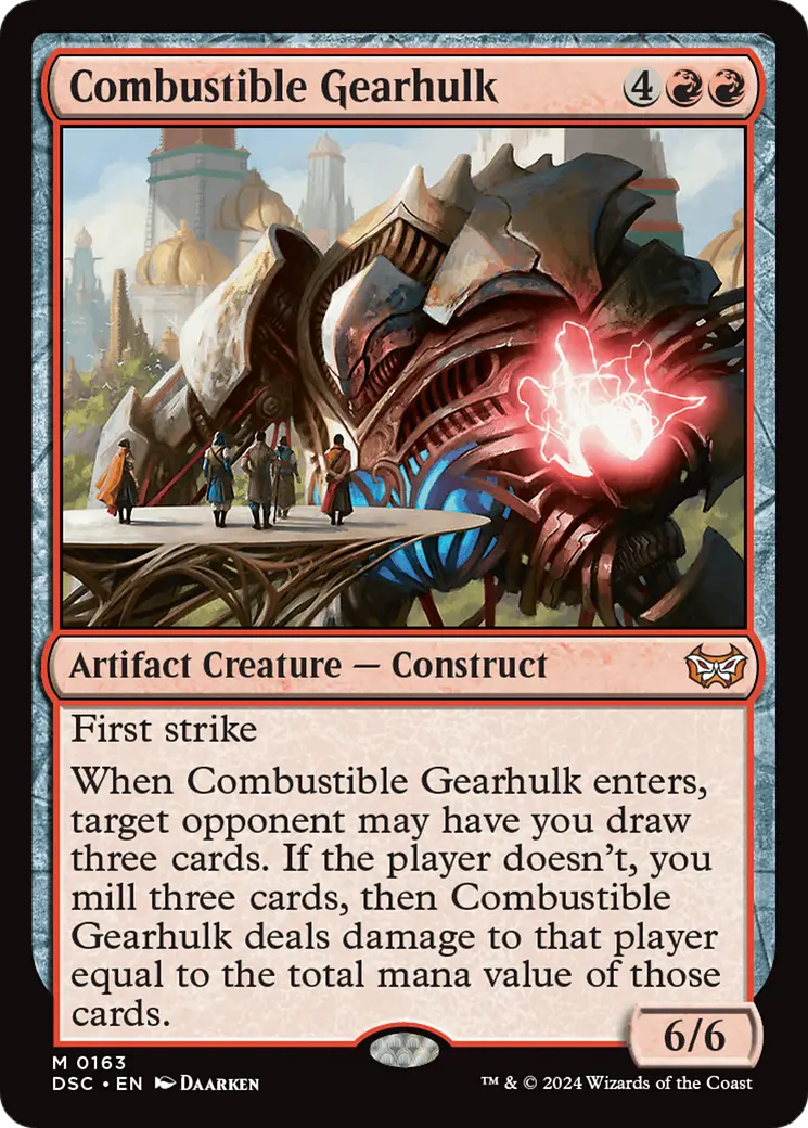 Combustible Gearhulk [Duskmourn: House Of Horror Commander] 1