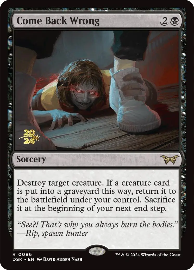 Come Back Wrong (0086) [Duskmourn: House Of Horror Prerelease Promos] 1